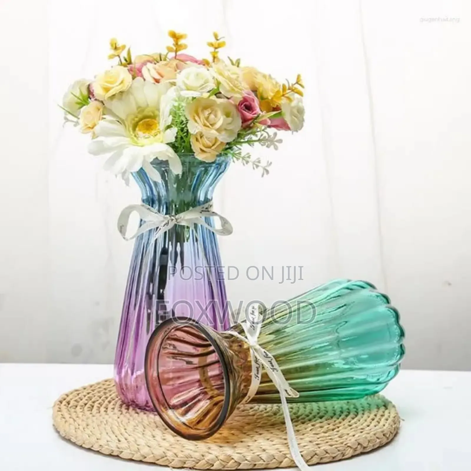 Diamond Flower Vase Rainbow 25cm