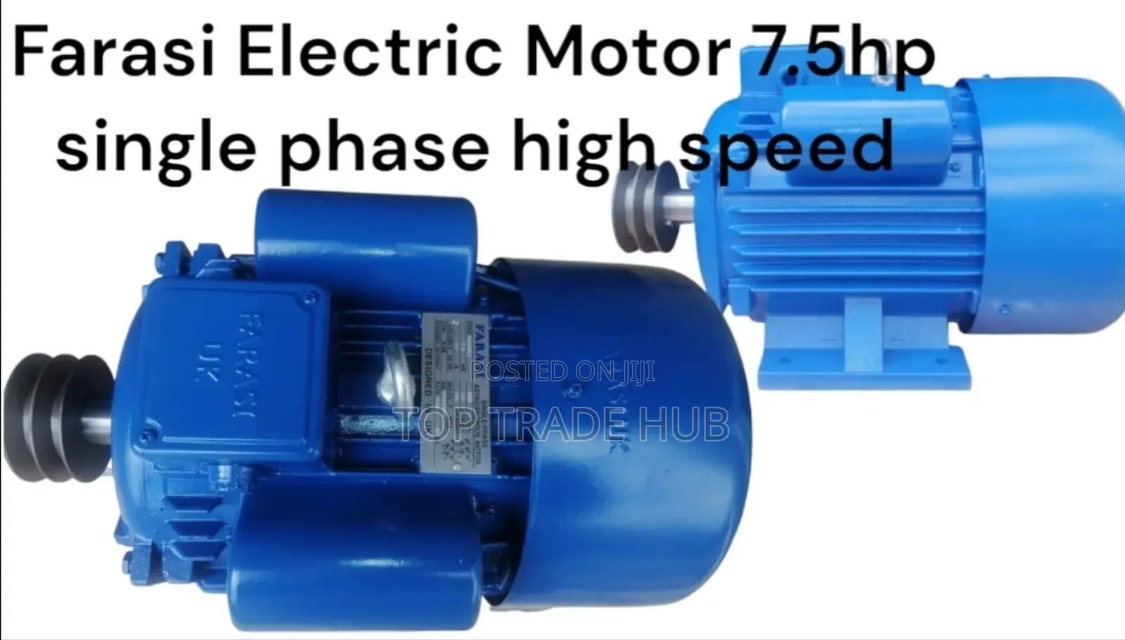 Robust Farasi Electric Motor 7.5hp Single Phase High Speed/Low Speed