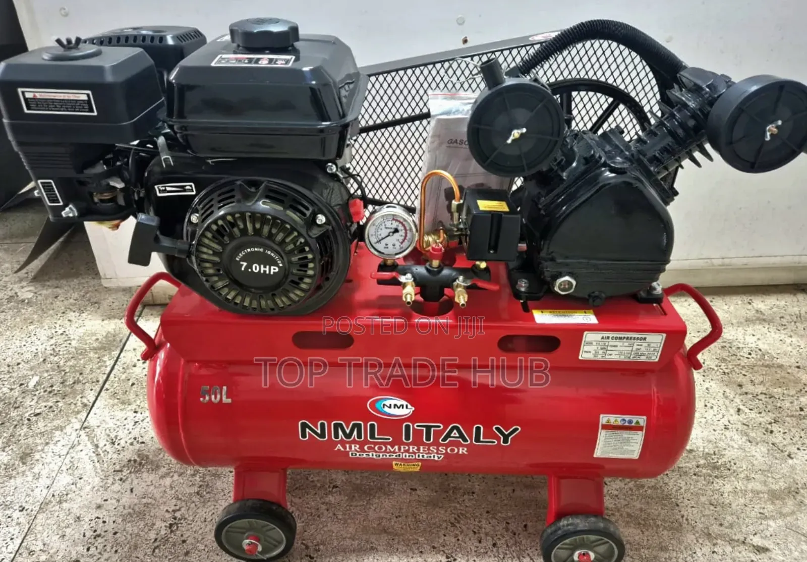 Nml Italy 50l Air Compressor 2 Piston 7.5hp Engine