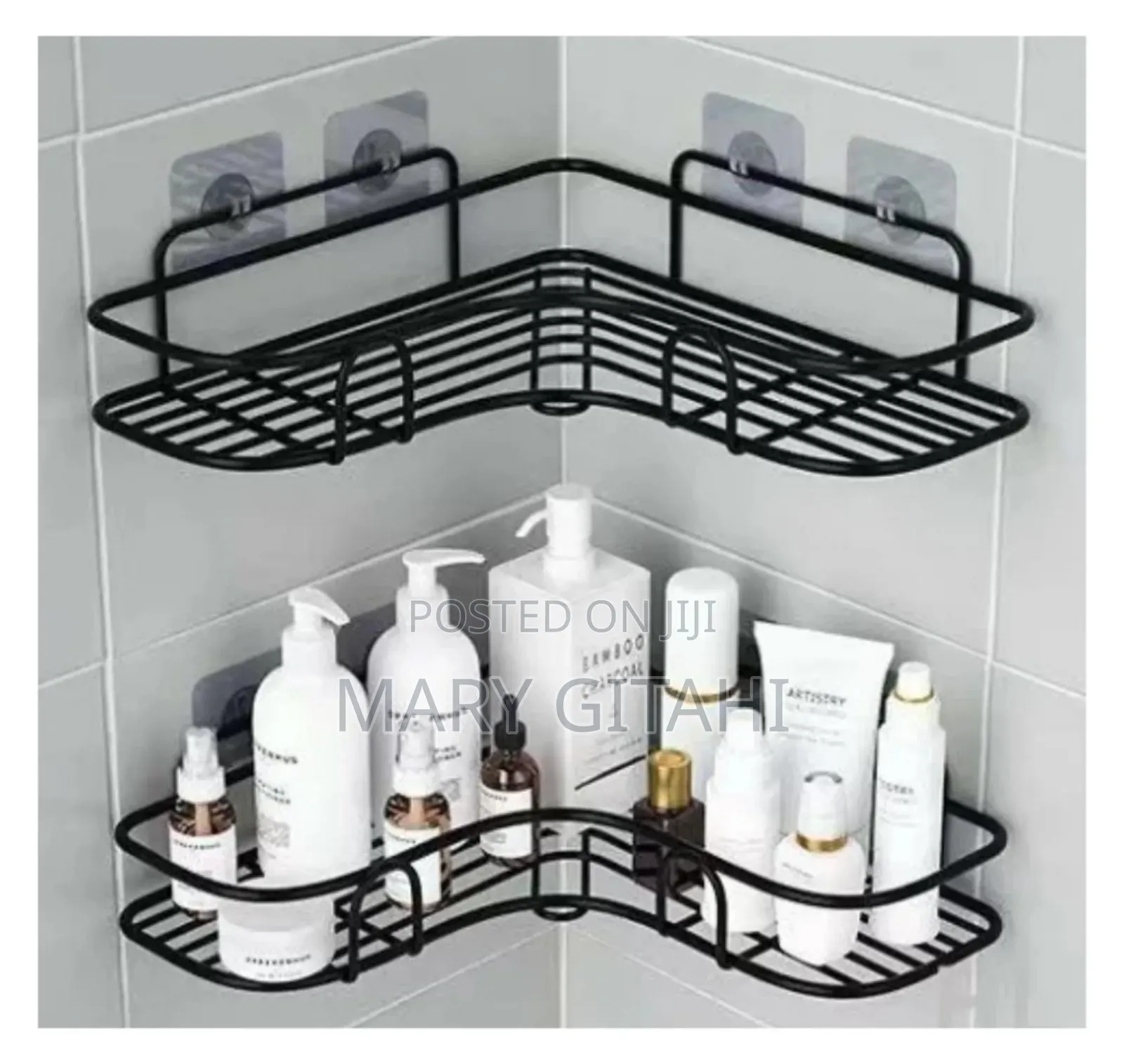 Black Corner Shelf Organiser