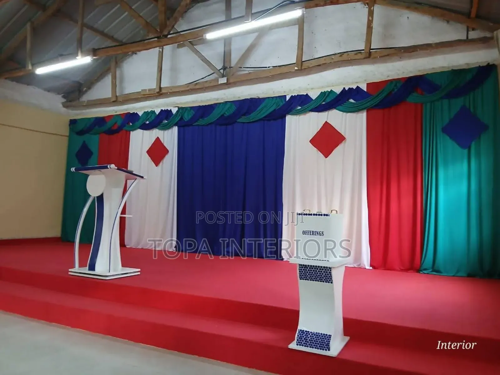 Modern Church Altar Red Carpets Supply and Installation