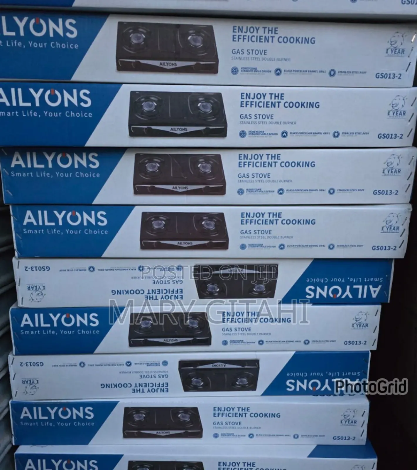 Ailyons 2 Burner Table Top Stainless Steel Gas Stove Cooker