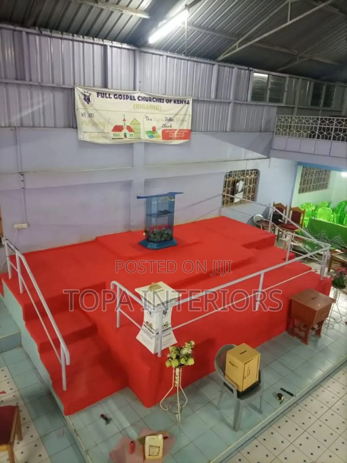 All Churches Altar Decoration Red Carpets Supply and Installation