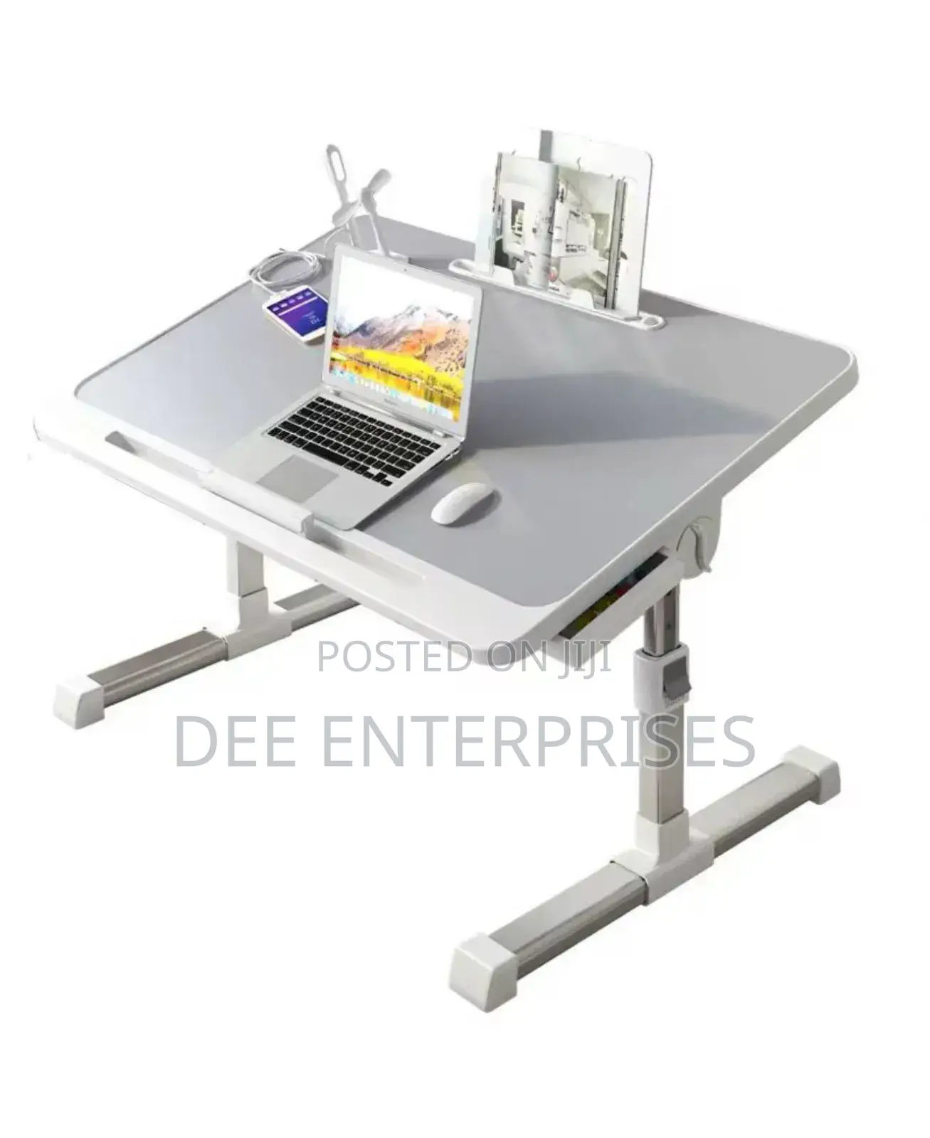 Adjustable Height Tilting Laptop Desk for Bed