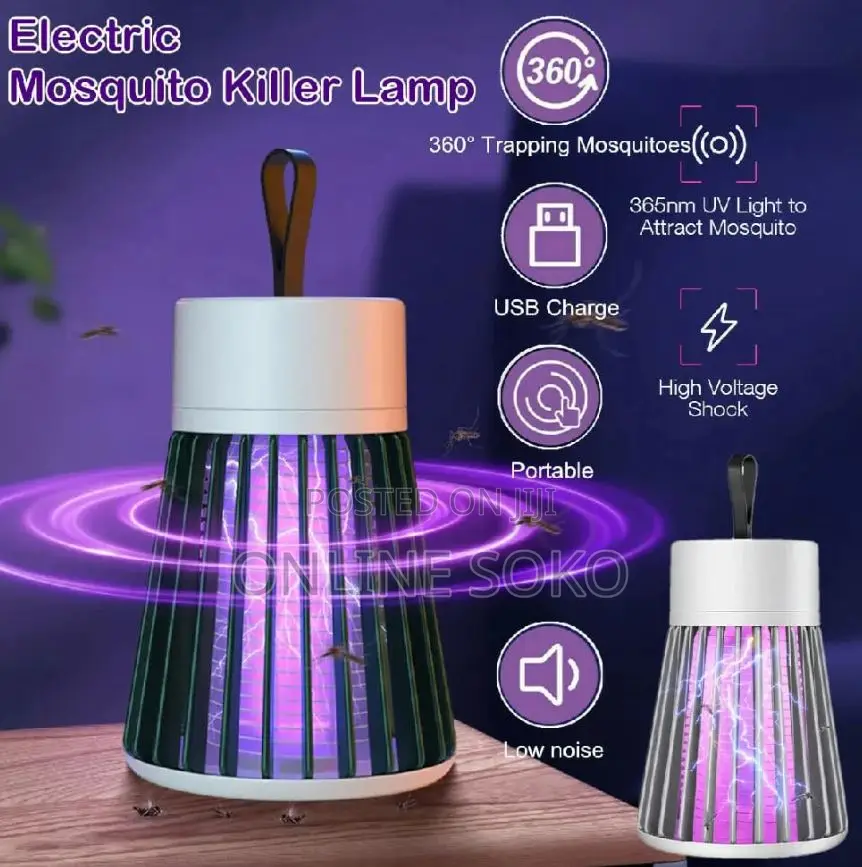 Portable Electric Shock Mosquito Flies Insect Zapper Killing Lamp