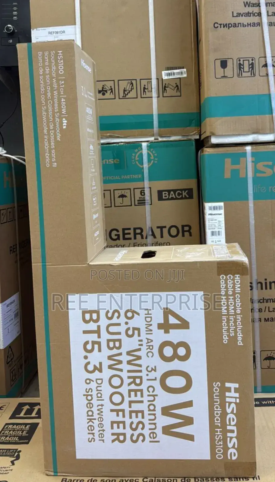 New In Hisense Soundbar 480 Watts ,Hs 3100 And A3100