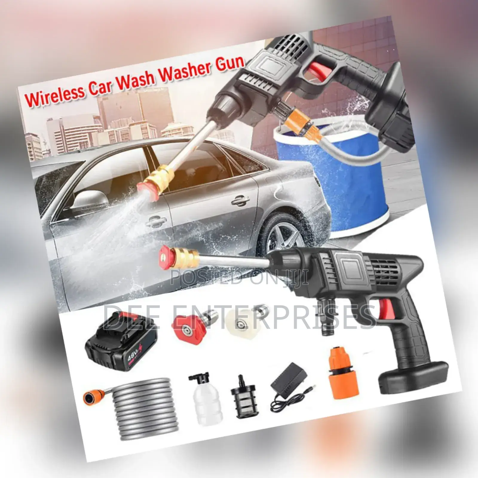 Wireless Car Wash Spray Gun Machine With Portable 2 Lithium Battery