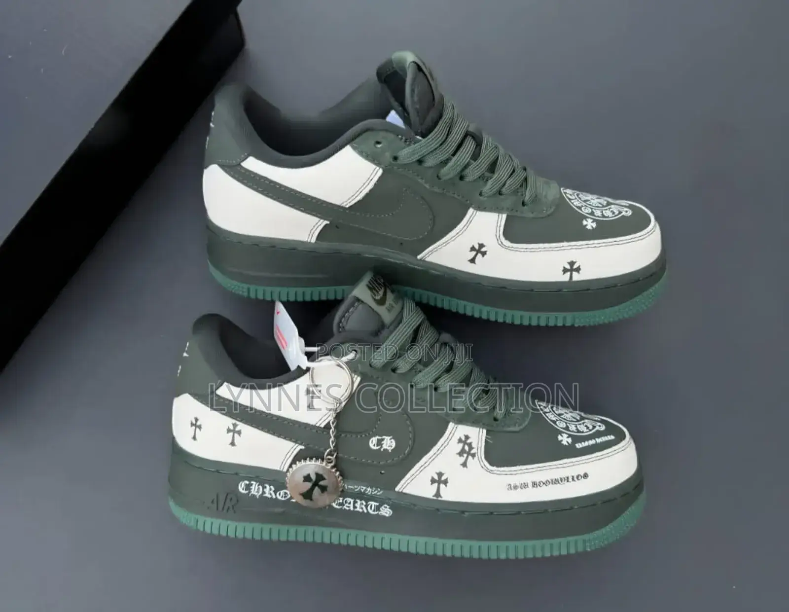 Nike Air Force 1's " Chrome Hearts", Chrome Heart Sizes 40-45