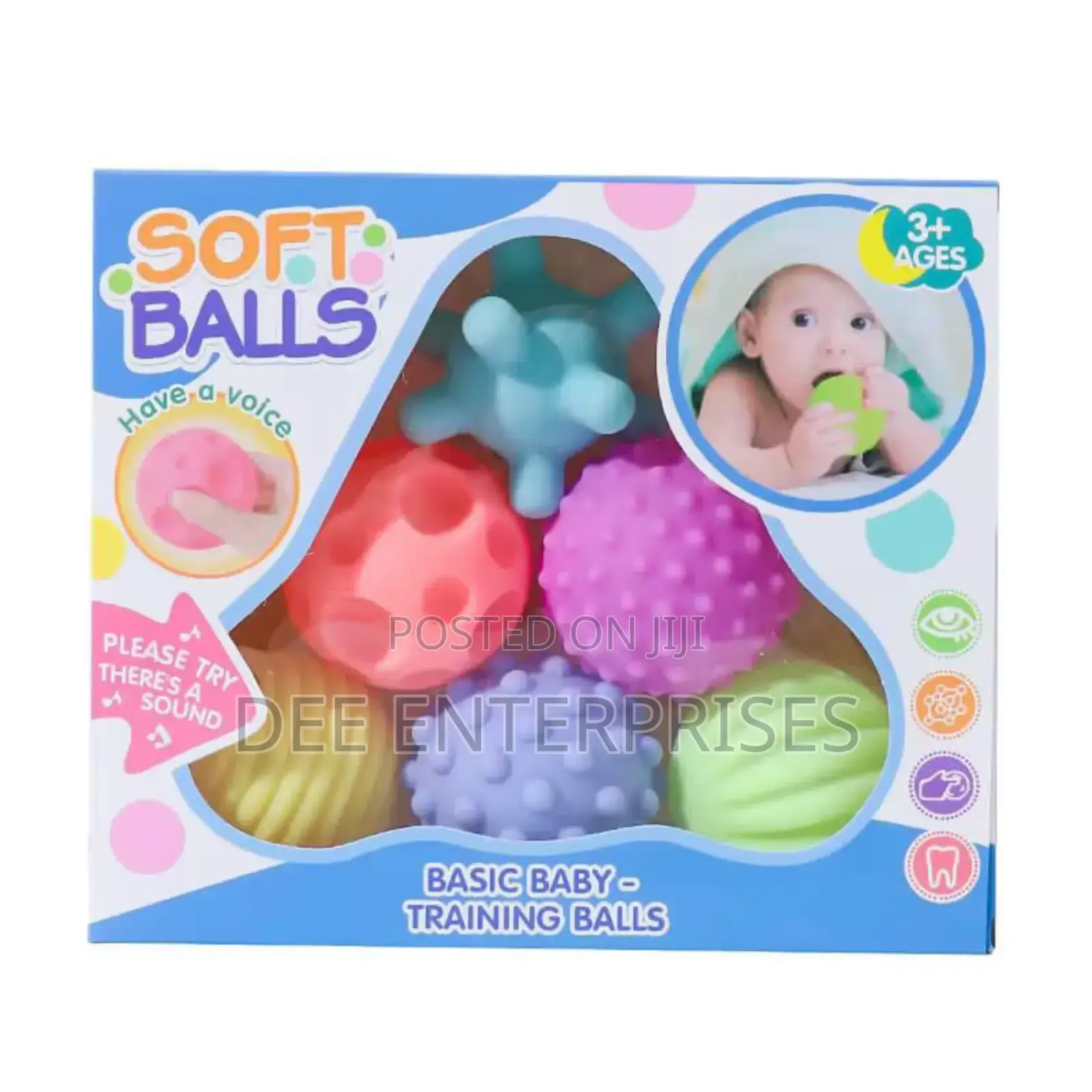 6 Pieces Colorful Soft Balls