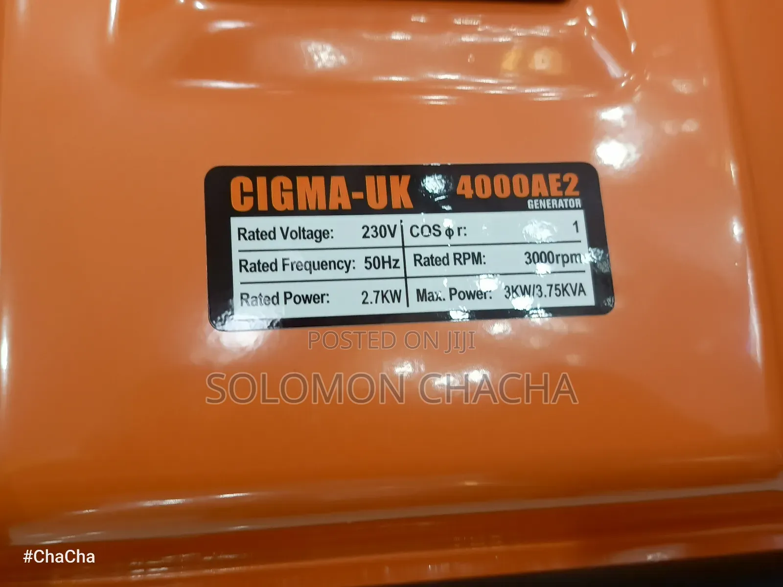 Cigma 2.7kw Portable Gasoline Generator Powerful And Quality