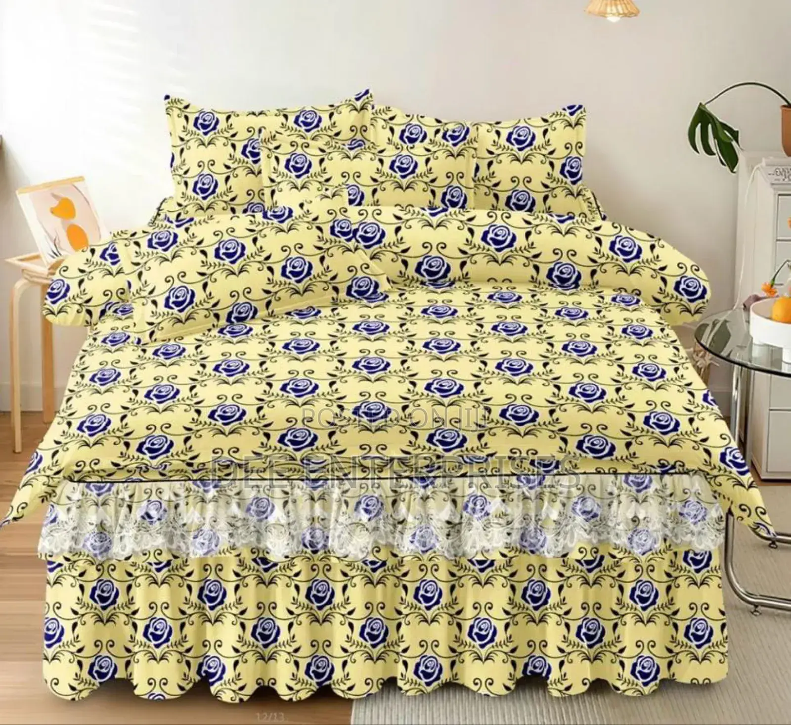 6pc Bedskirt Plus Bedsheet Set