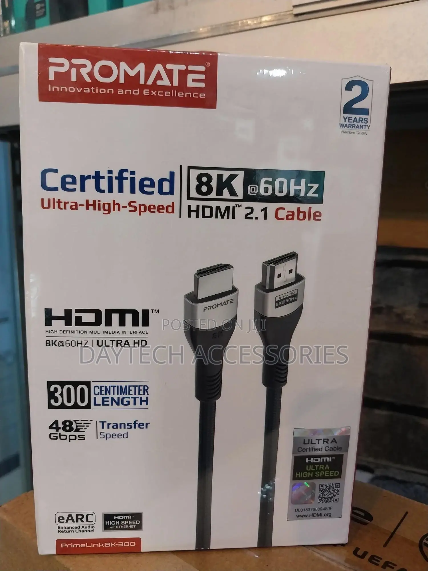 Promate at 60hz 3m Hdmi Cable 2.1 (Primelink8k-300) Ultra High-Speed