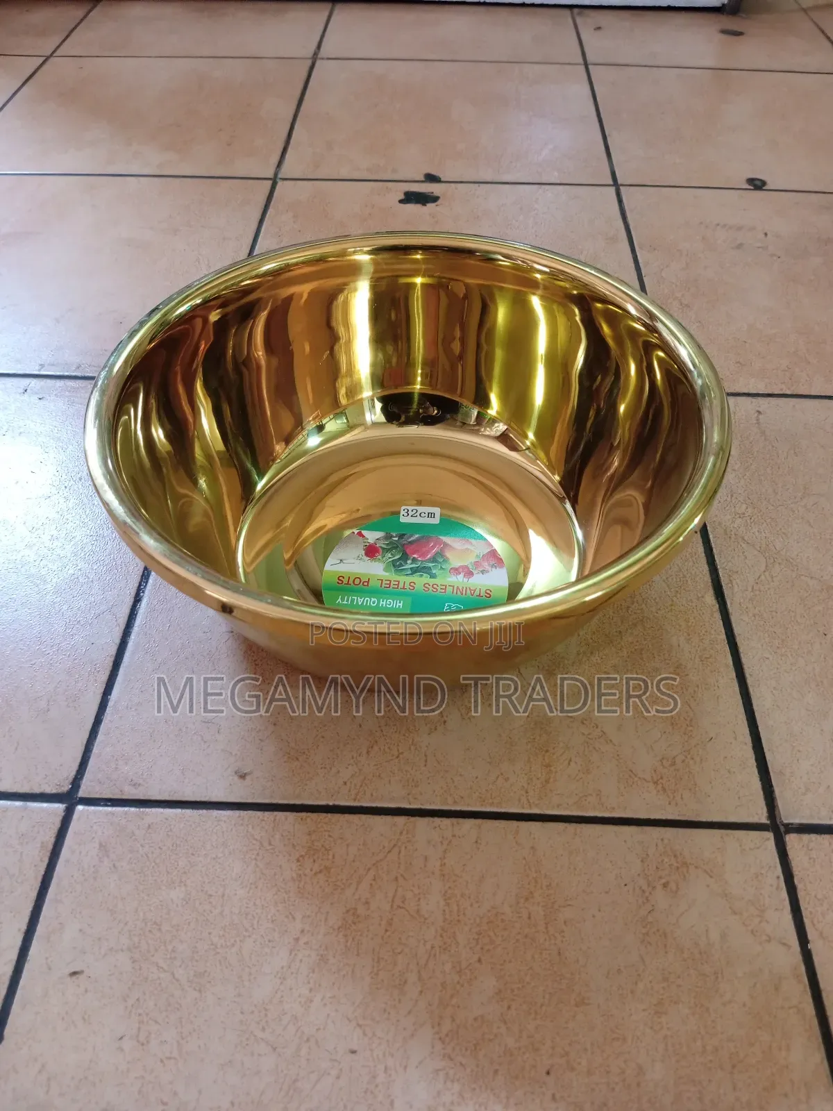 Golden Stainless Steel Bowl 32cm /Multipurpose Bowl 32cm