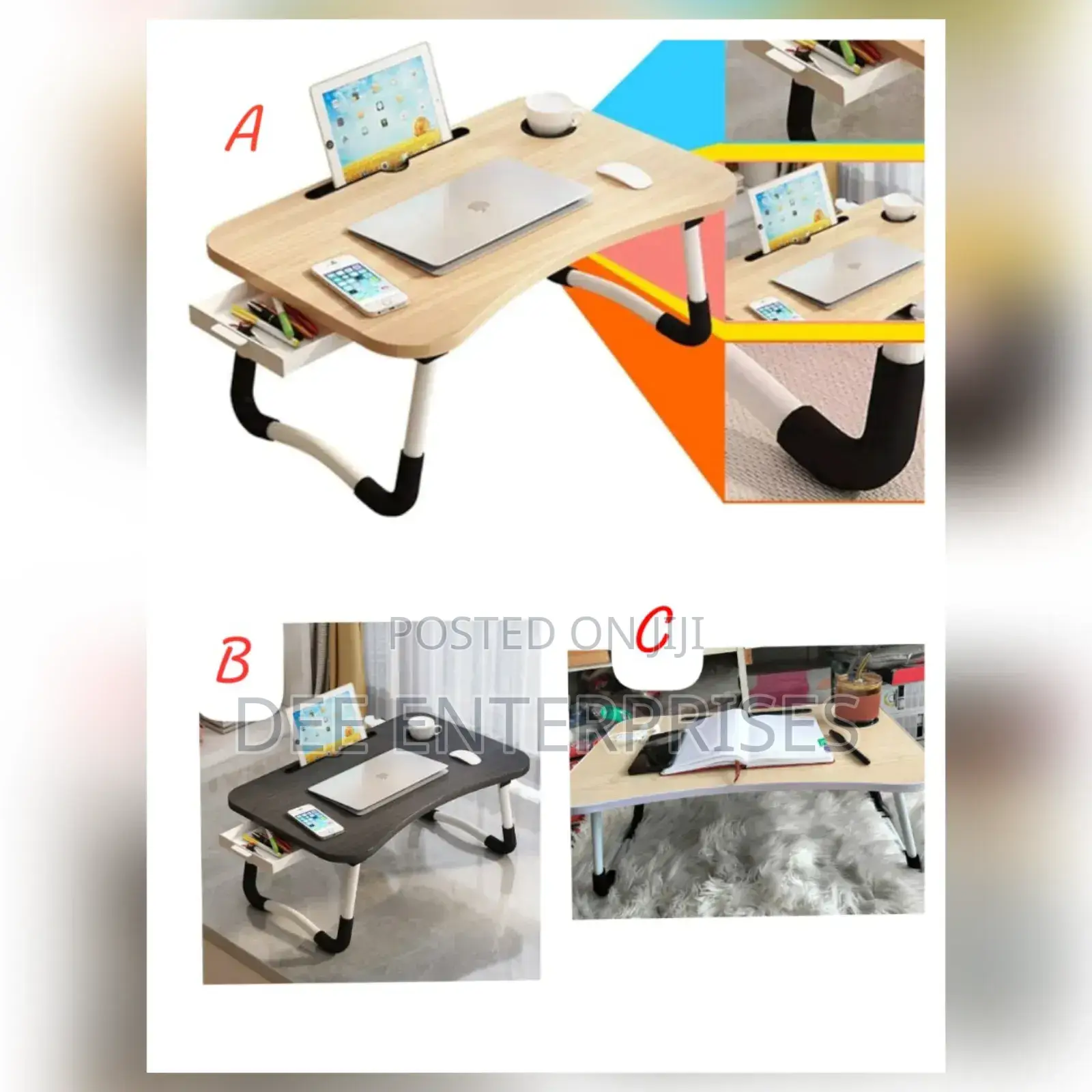 Portable and Foldable Breakfast/Work Desk