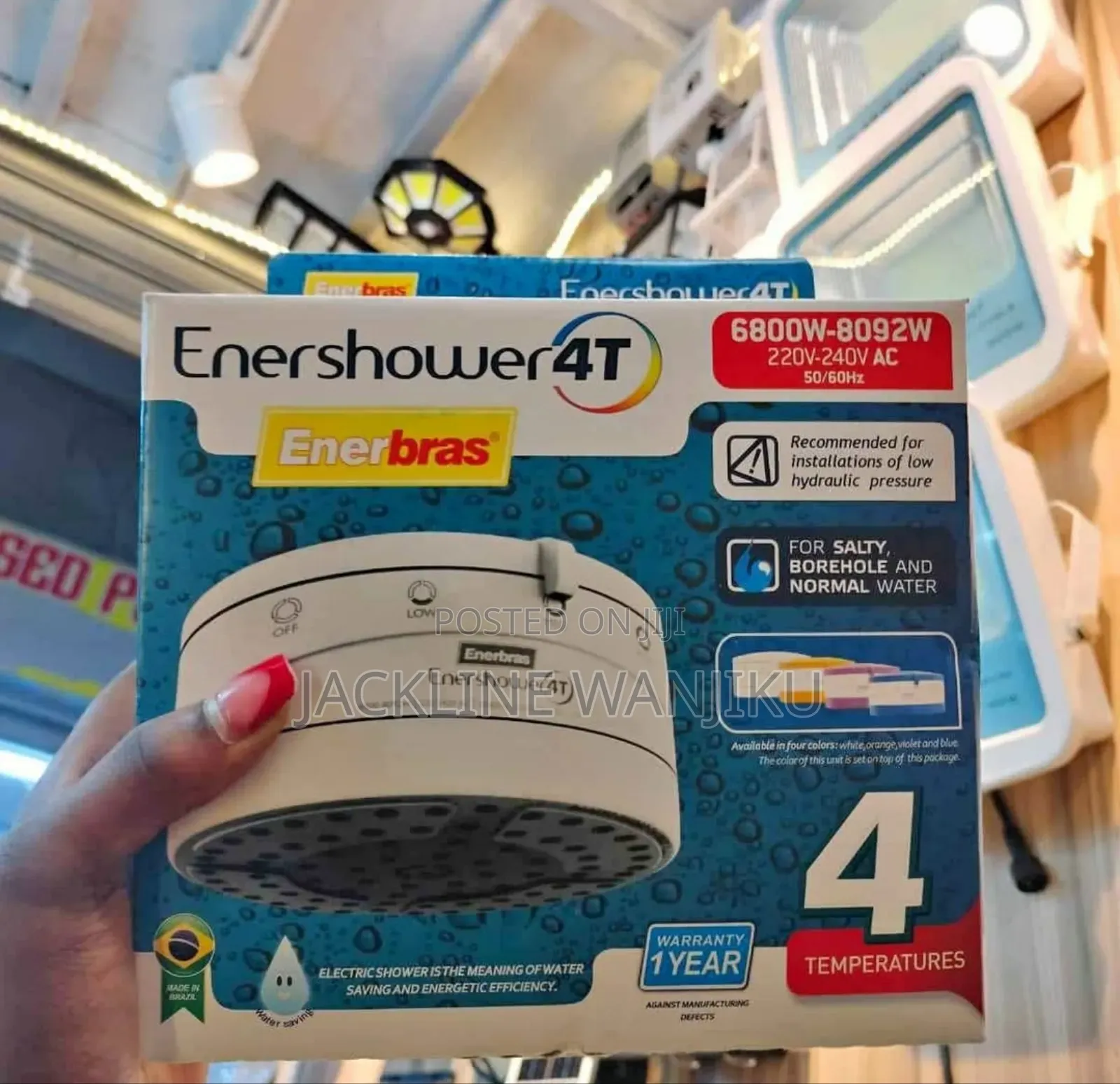 Enerbras Enershower 4 Temperature Instant Shower Water Heater