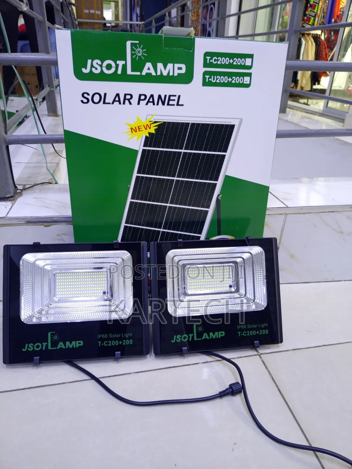 Jsot T-C200+200 Solar Light 200w+200w Led Floodlight