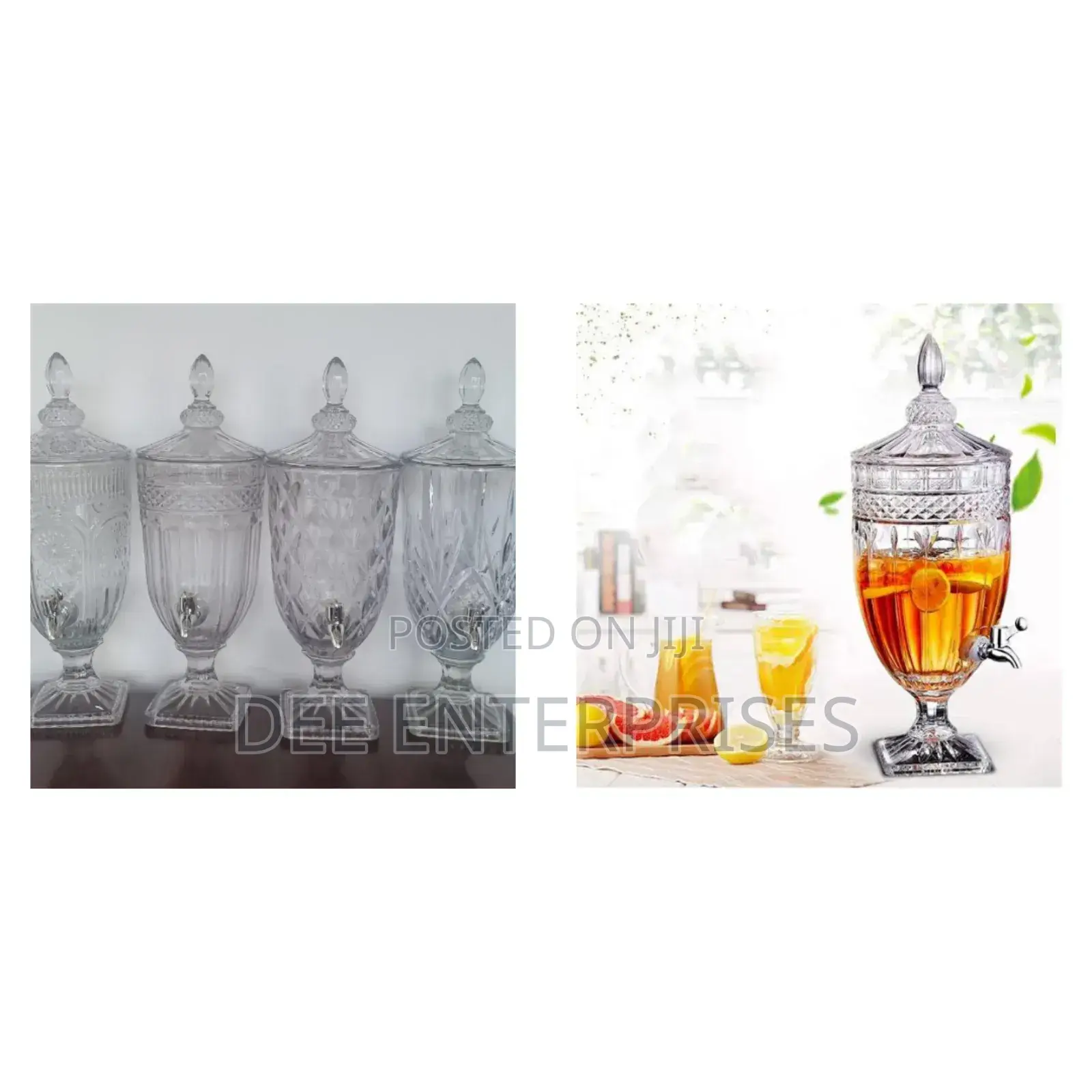 Thick Clear Glass 3l Juice Dispenser