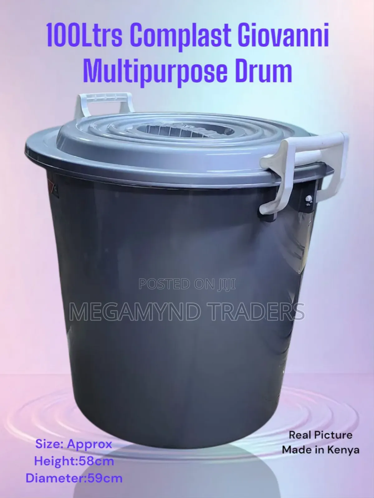 100 LTR Storage Bucket With Lid/Big Multipurpose Bucket 100ltr