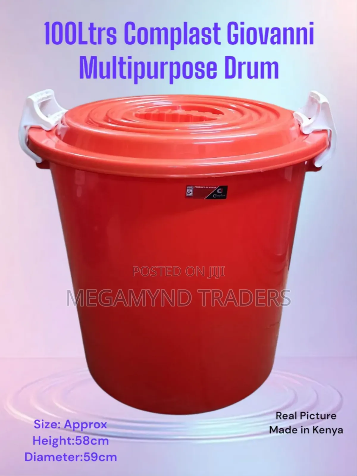 100 LTR Storage Bucket With Lid/Big Multipurpose Bucket 100ltr