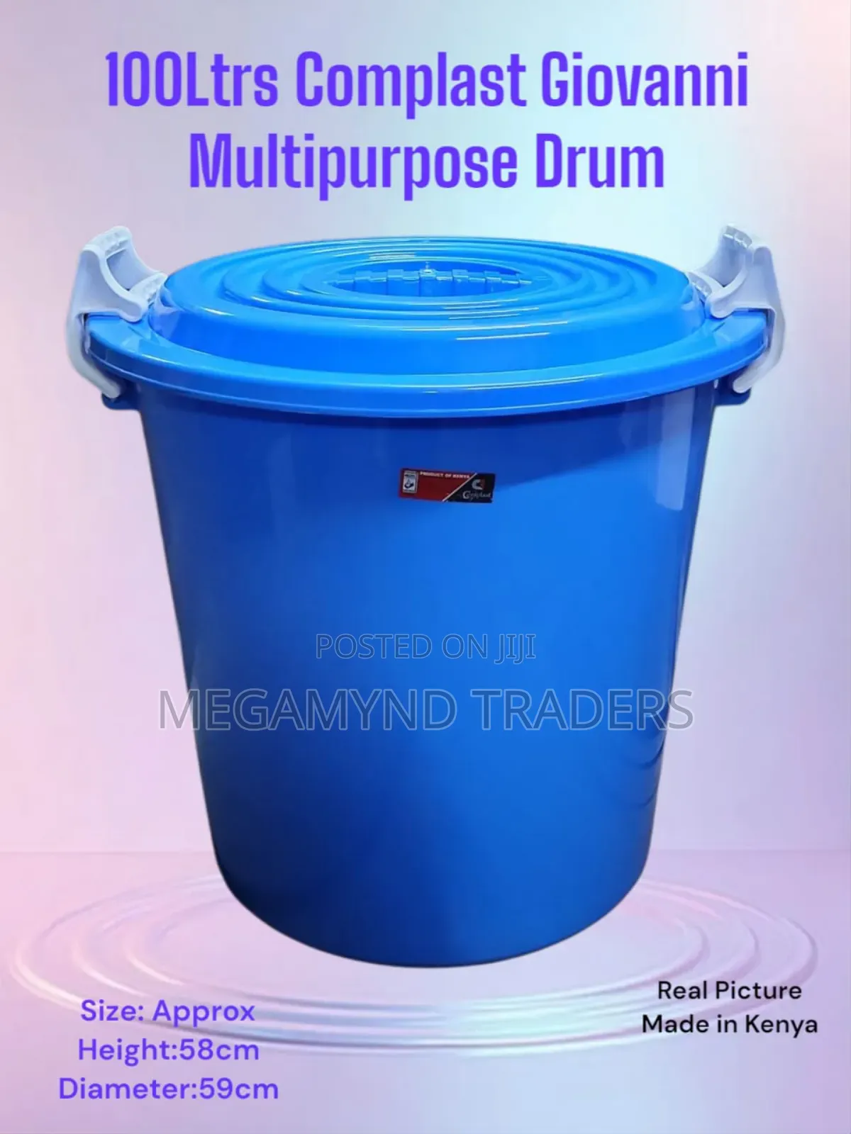 100 LTR Storage Bucket With Lid/Big Multipurpose Bucket 100ltr