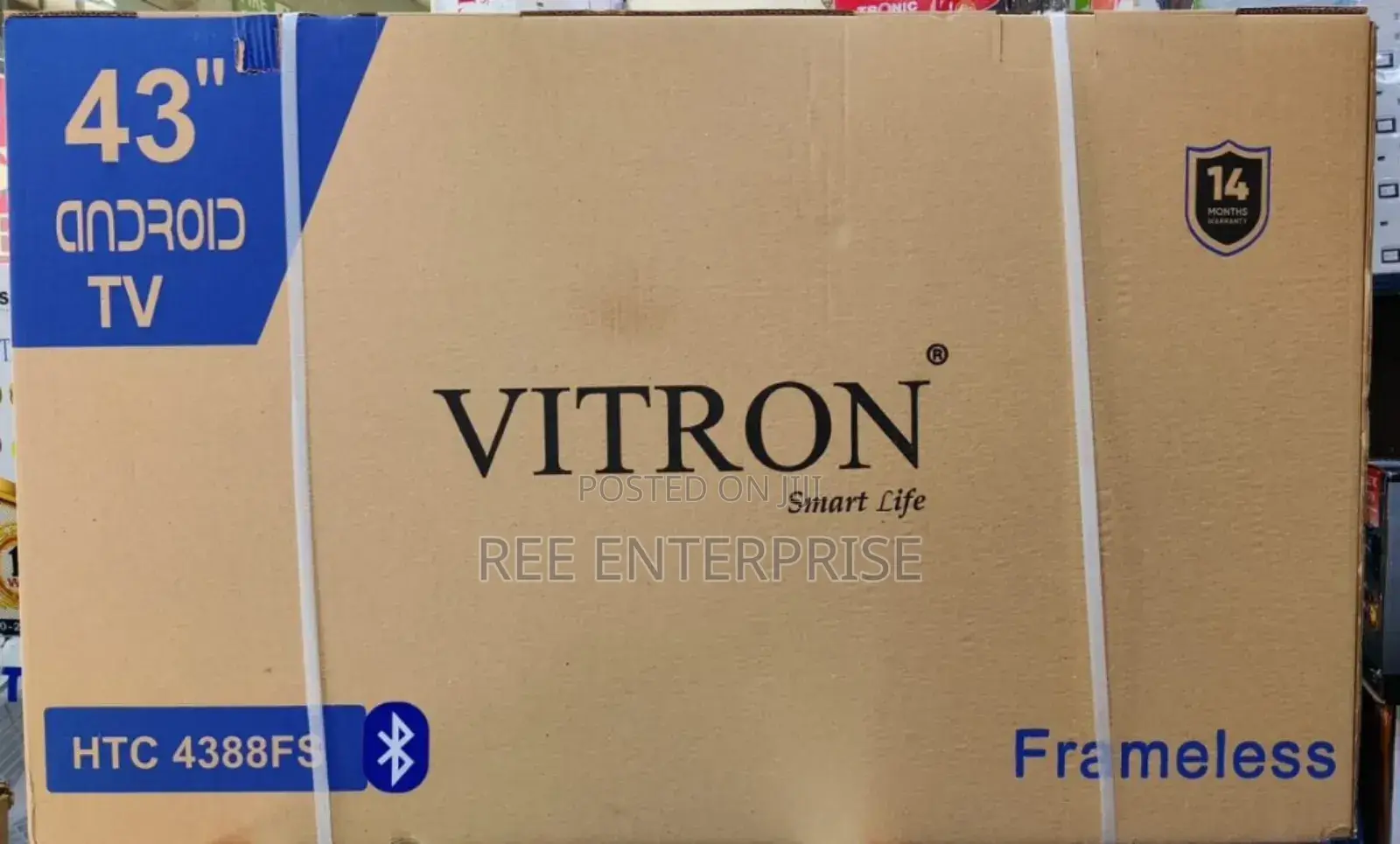 New in Vitron 43" Smart Android Frameless With Bluetooth