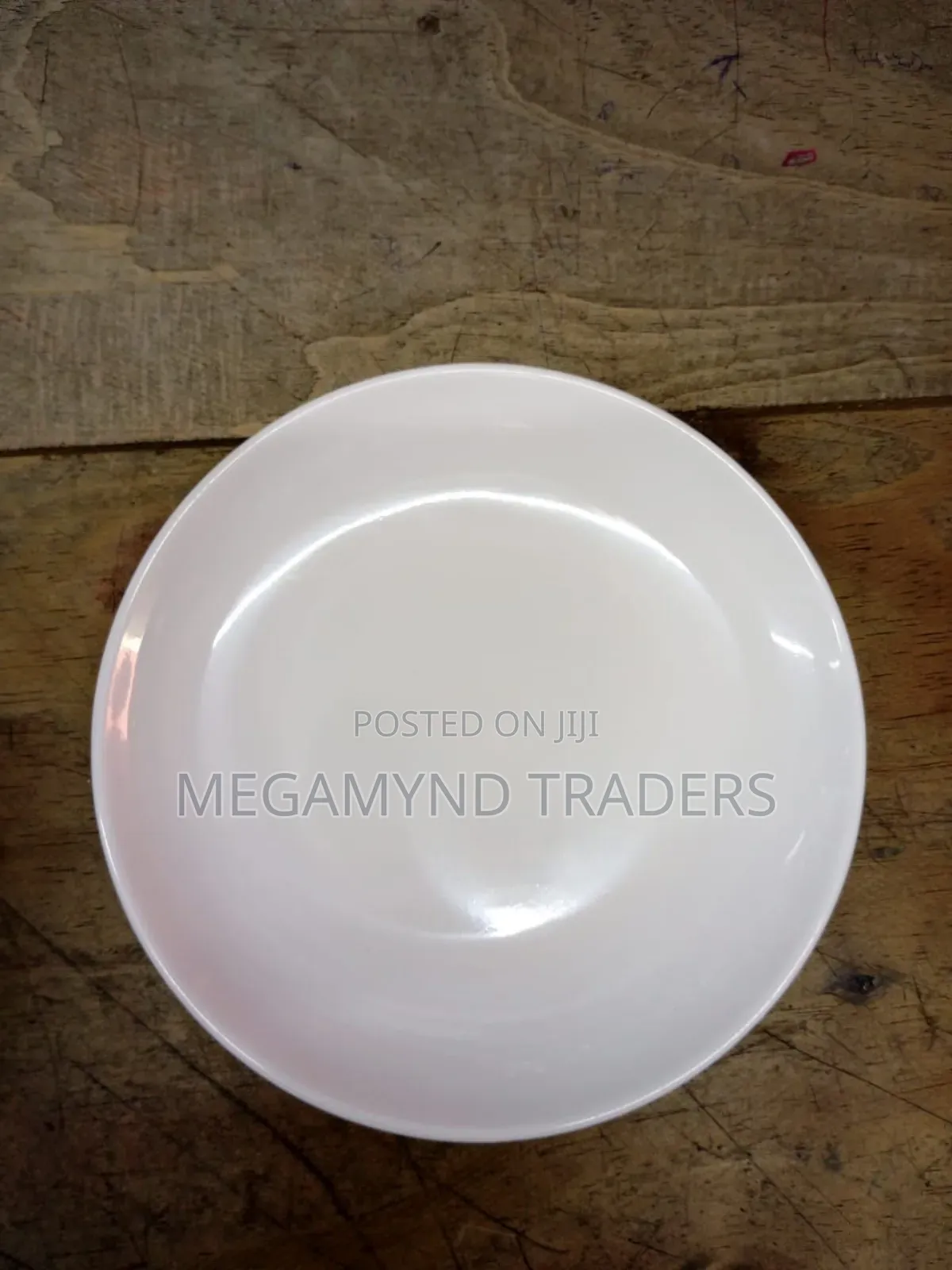 12pc Melamine Side Plates / Side Plate Plain White 8inch