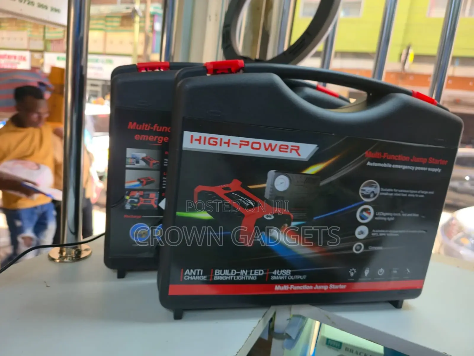 Rechargeable Auto Jump Starter With Torch, Warning Light Usb