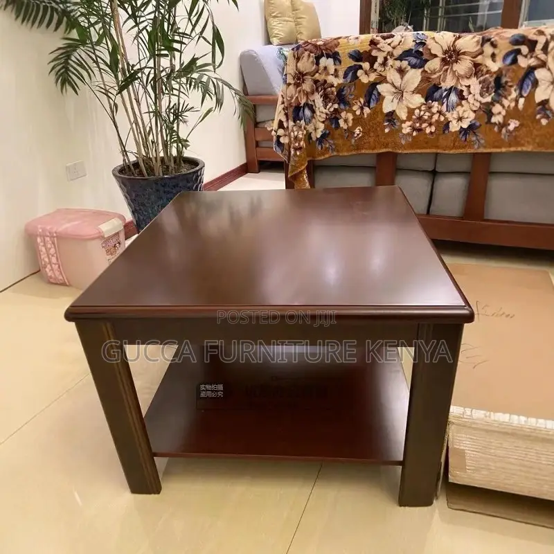 Office Table: Executive Square Mahogany Coffee Reception Table