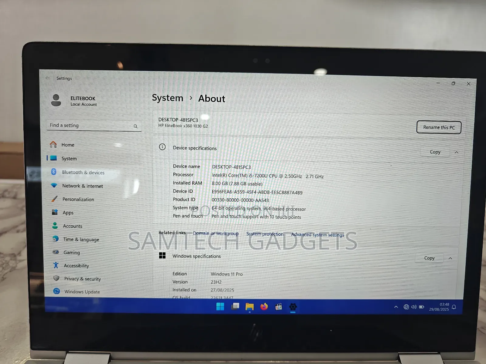 Laptop HP EliteBook X360 1030 G2 8GB Intel Core I5 SSD 256GB