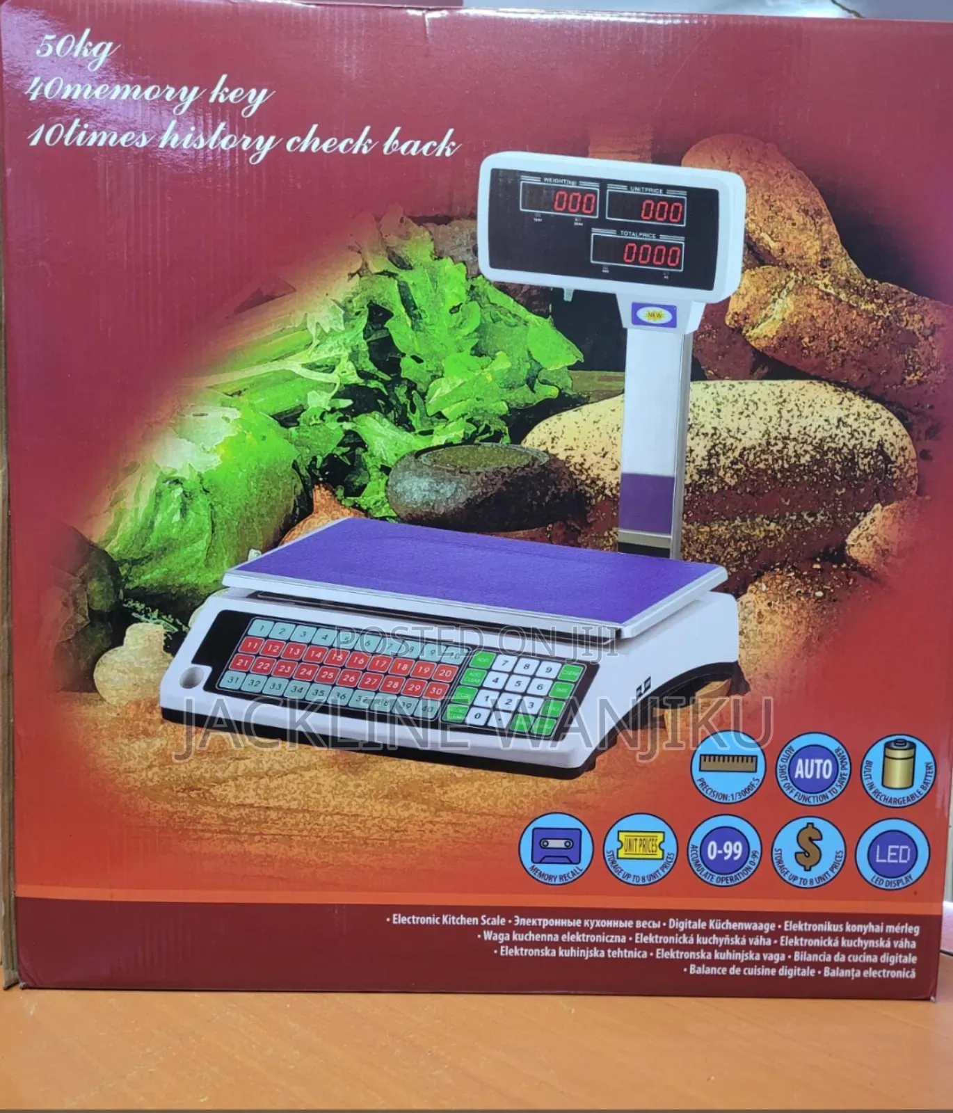 Receipt Weighing Scale 50kgs / Scale With Receipt Printer
