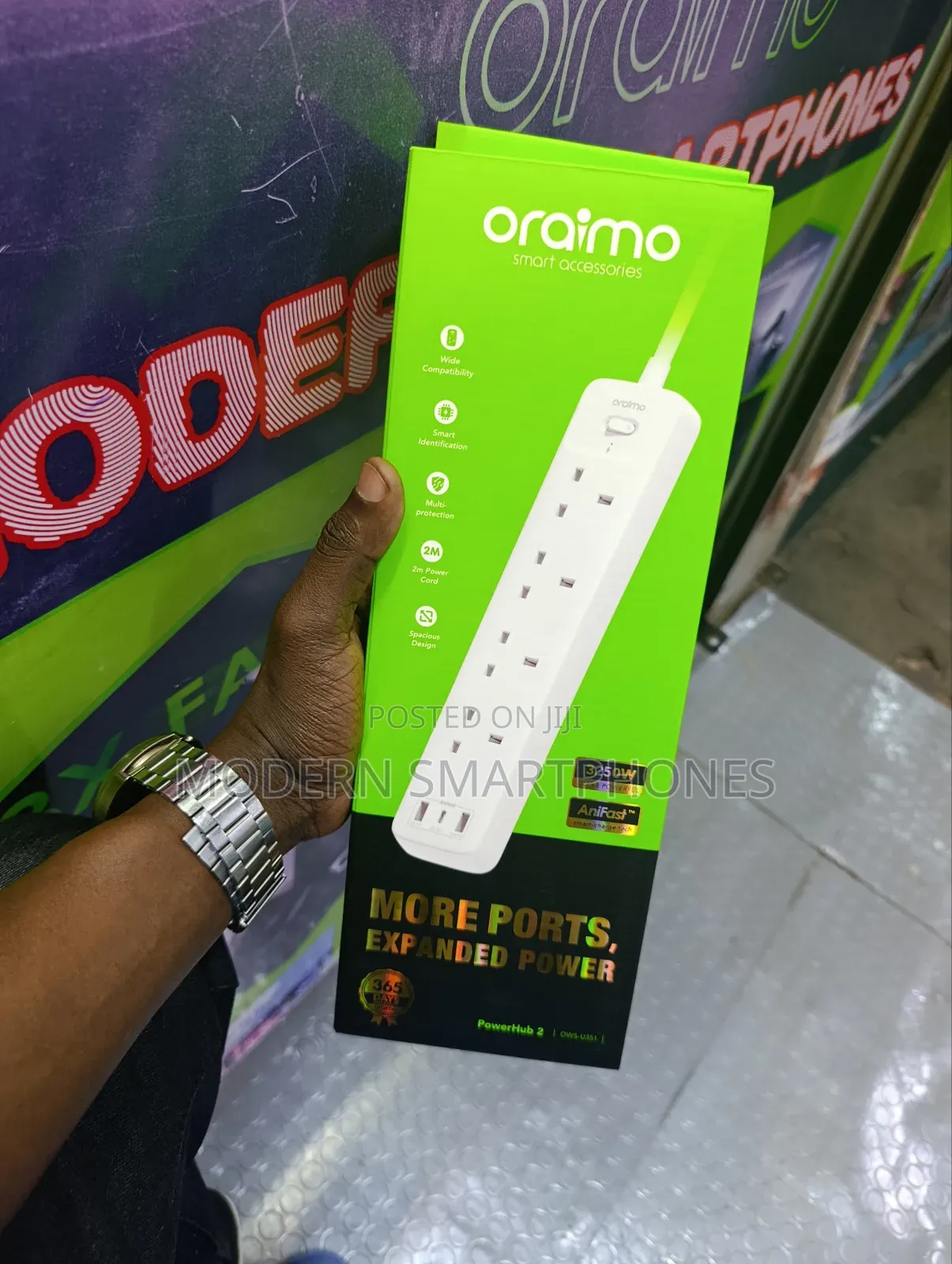 Oraimo Powerhub 2 4-Ac 3-Usb Power Extension