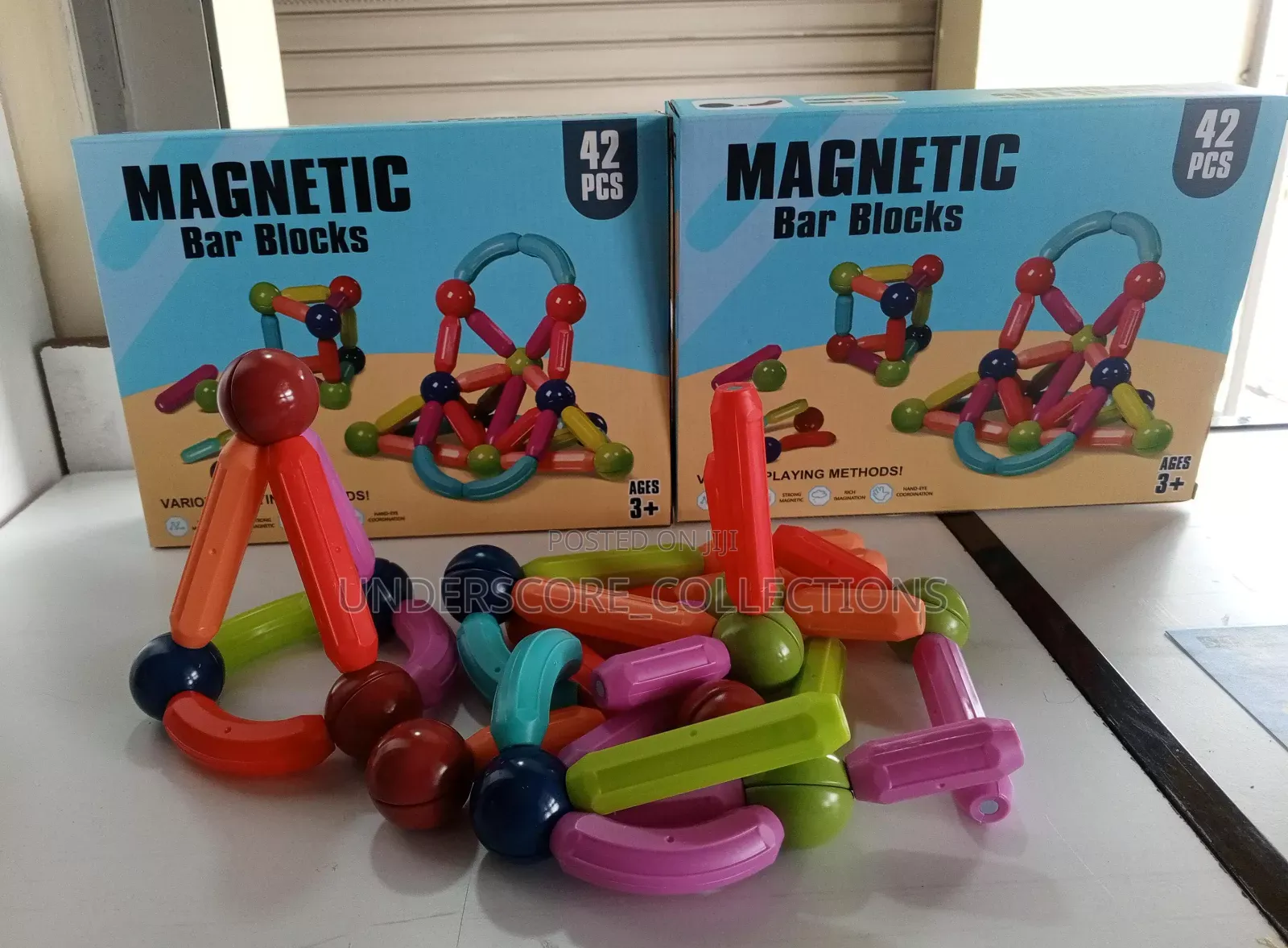 42 Piece Magnetic Blocks Sticks Set