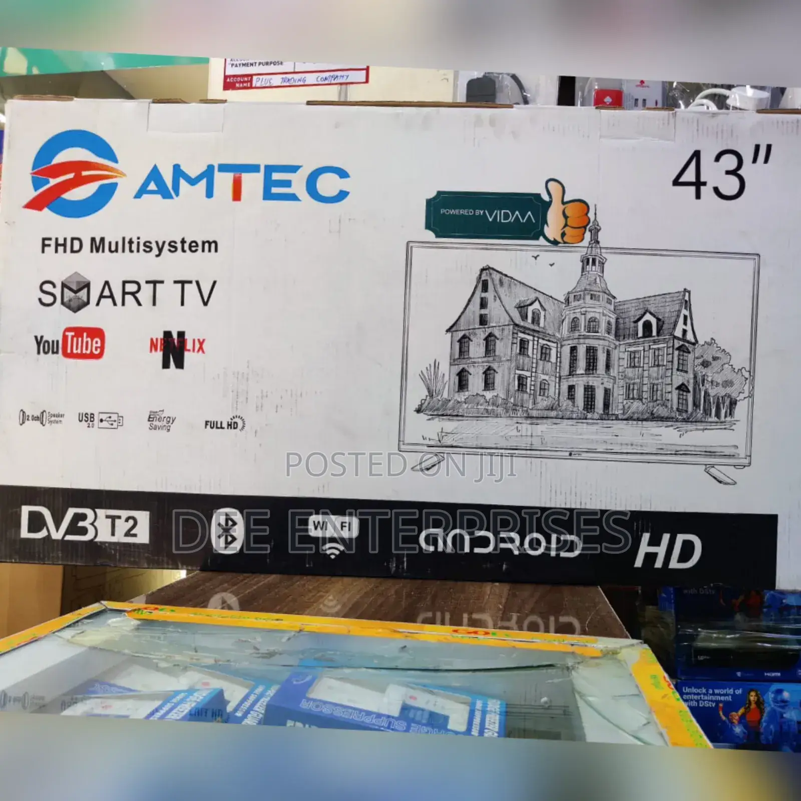 Amtec 43" Smart Vidaa Frameless