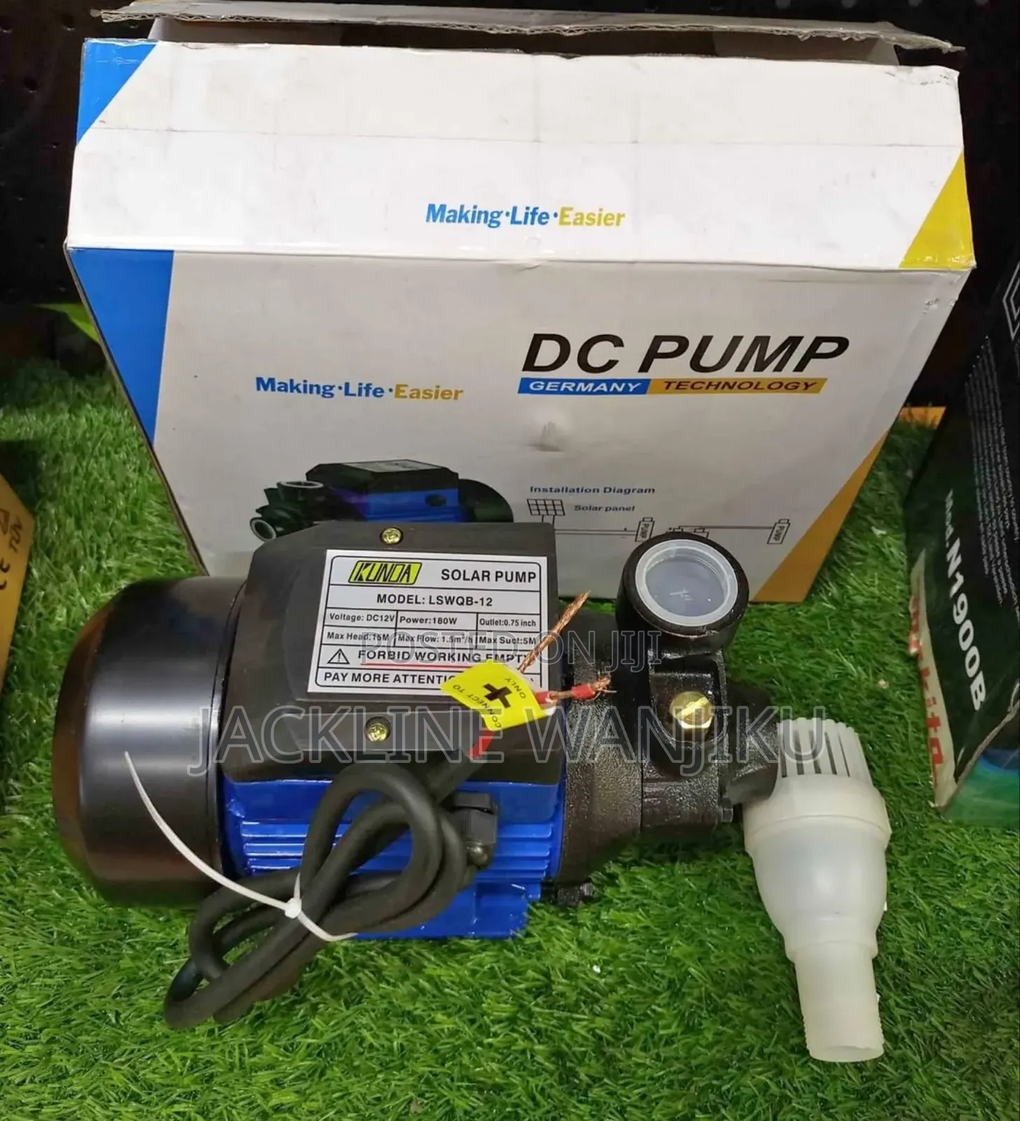 12volts Dc Water Pump 
15 M Pump Height 
Suction of 5 Metres