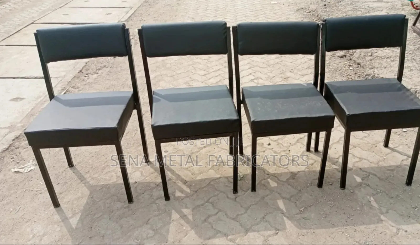 Black Faux Office Chairs,Salon Or Waiting Chair.