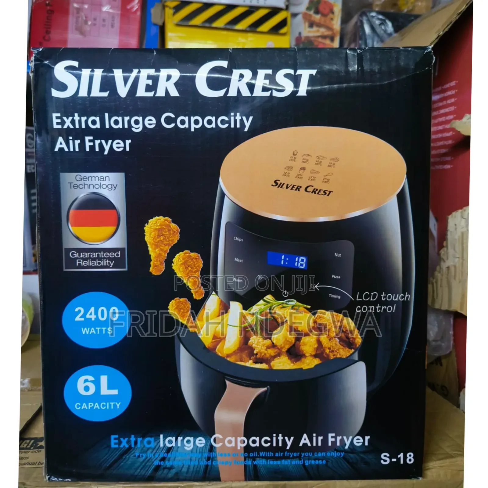 6 Litres Silver Crest Air Fryer 2000w