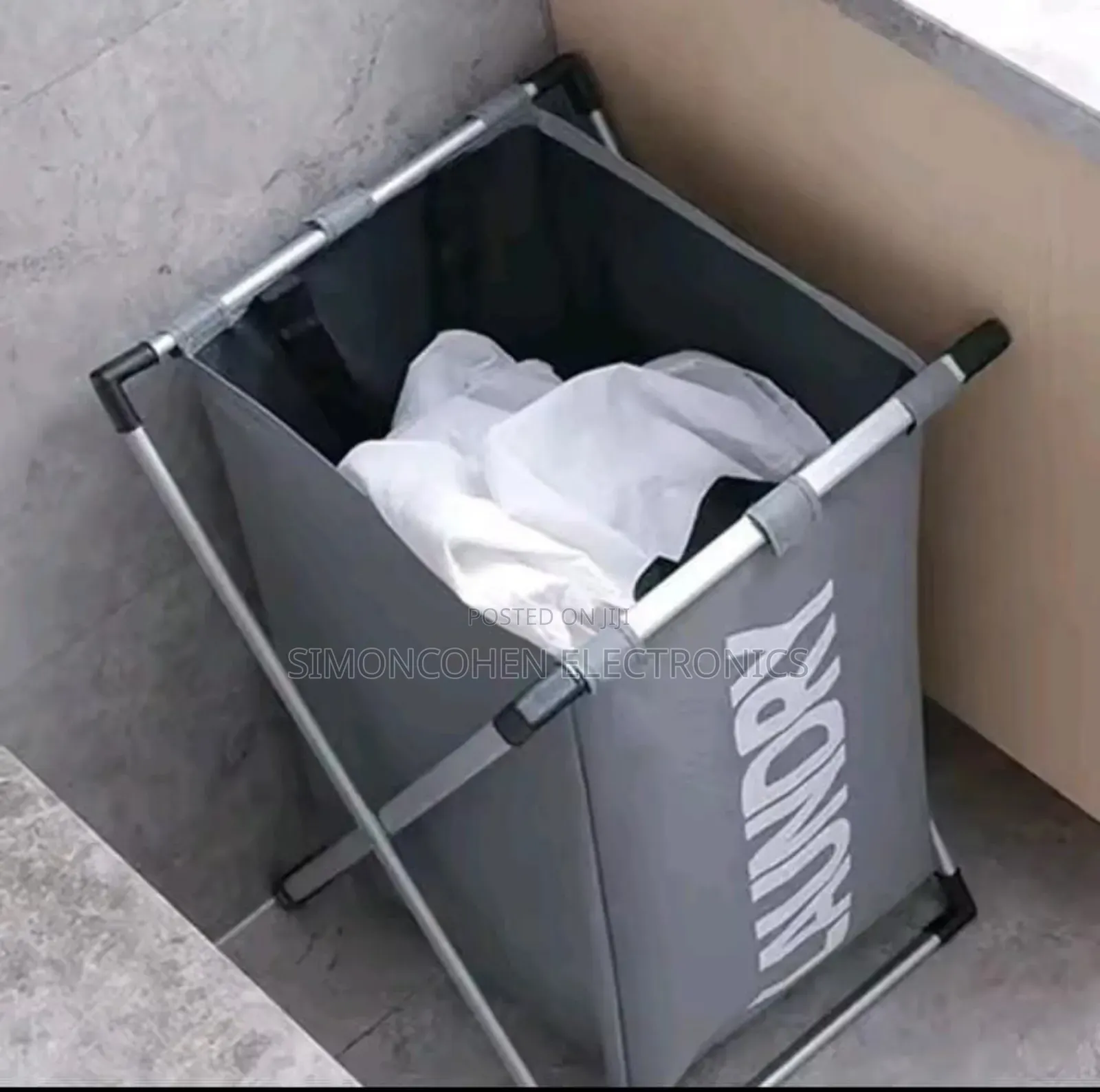 Foldable Laundry Basket With Aluminum Frame