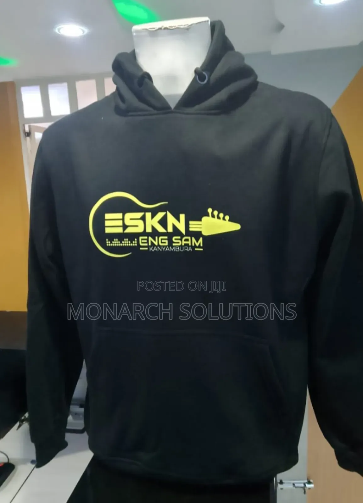 White/Black Hoodie for Printing