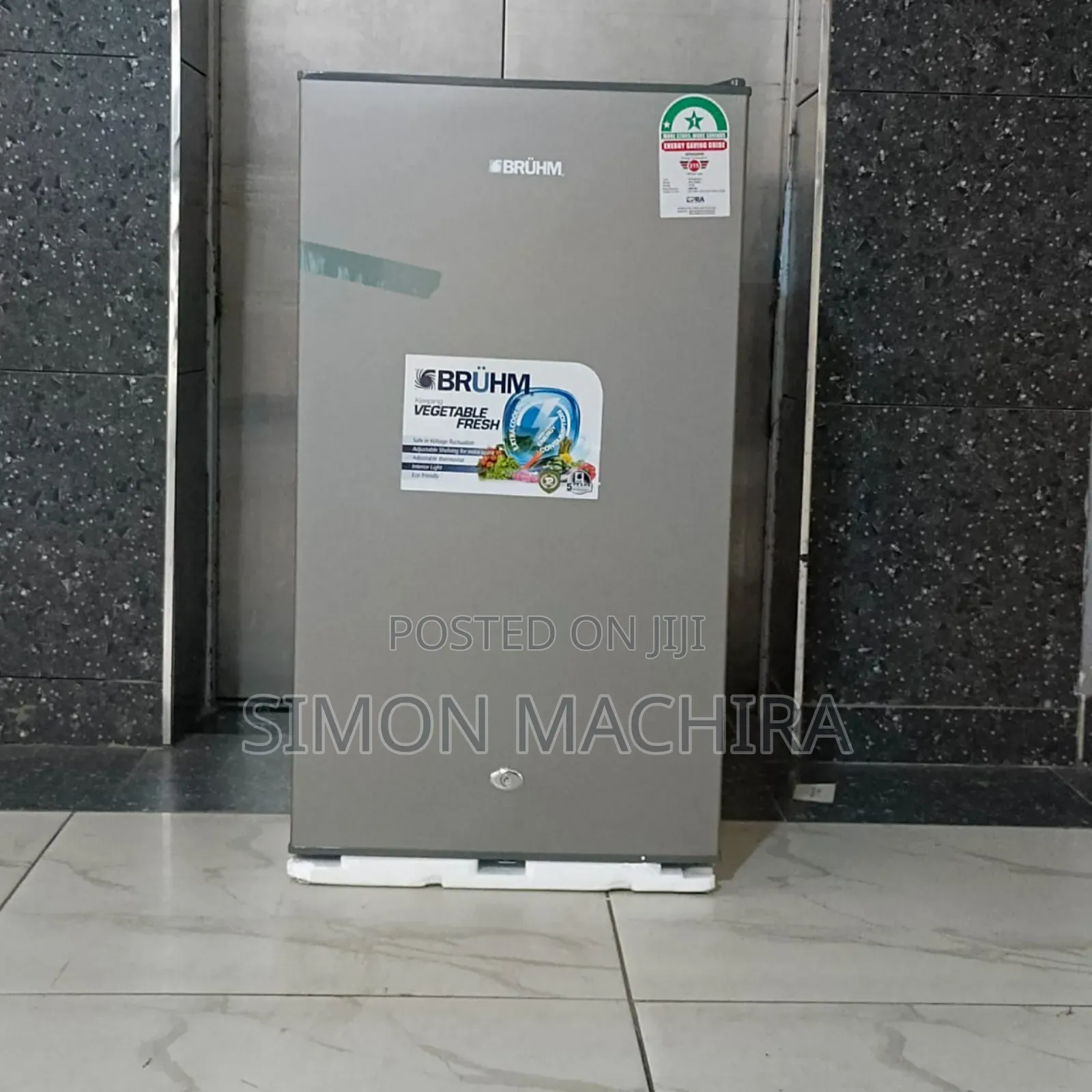 Bruhm Single Door Refrigerator BFS-90md Silver 90l