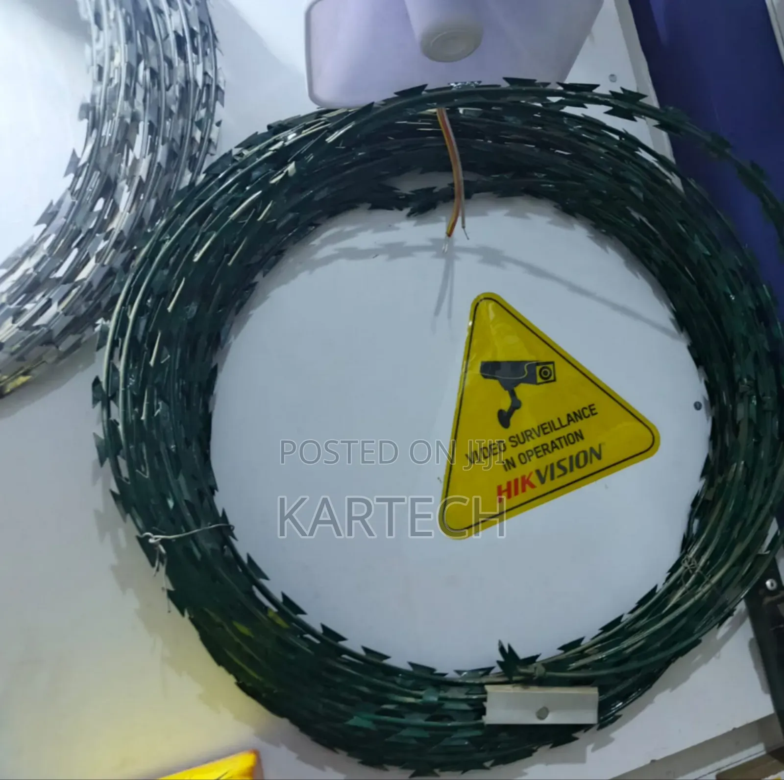 Weather Resistant Green Razor Wire – Durable Security Barrier