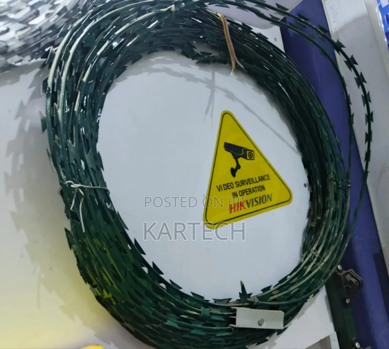 Green Coated Razor Wire – Effective Intruder Deterrent