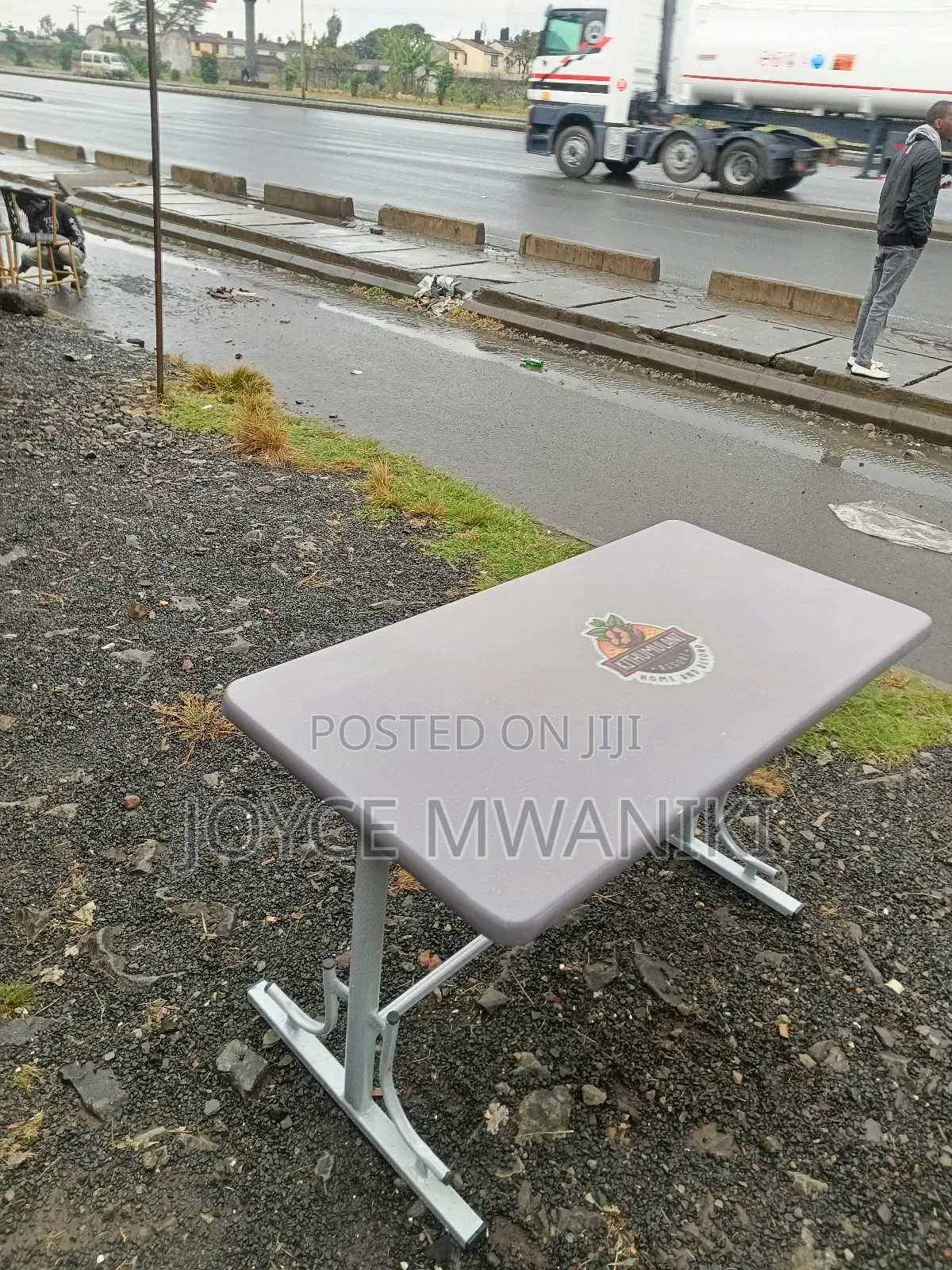 4 by 2 Marble Restaurant Table, Grey 