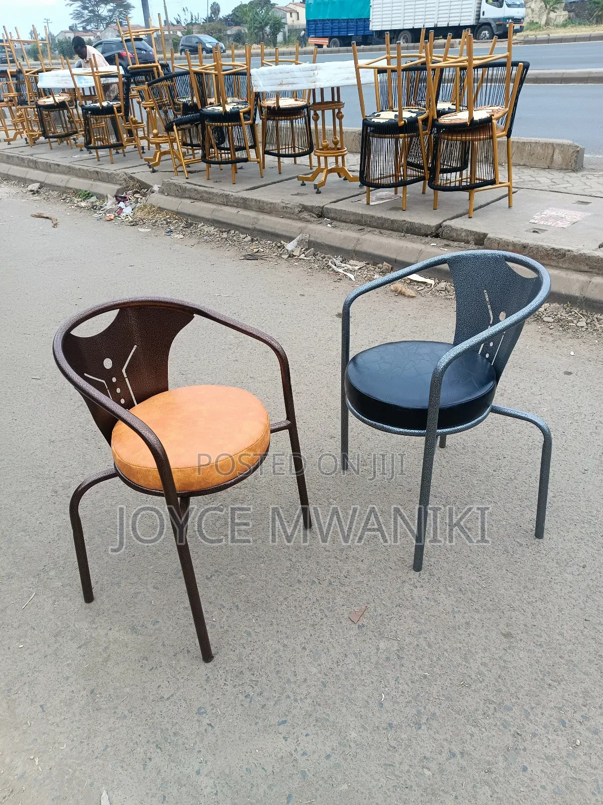 Classy Laser Cut Powder Coated Restaurant/ Hotel Chairs 