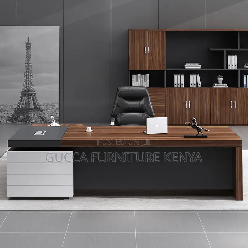 Office Table: 1.8m Wooden Executive L-Table for Director's