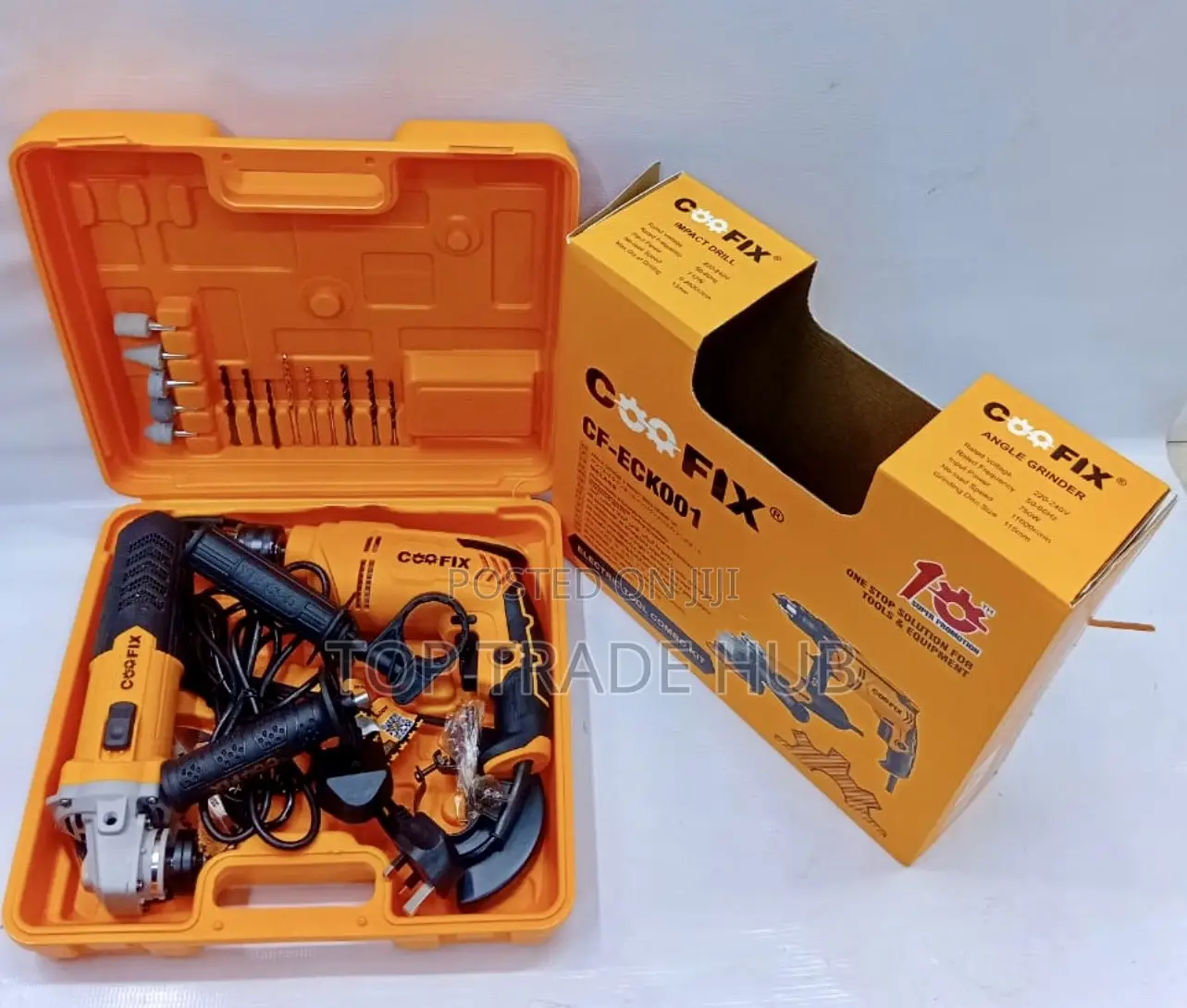Coofix Electric Tool Combo Kit Angle Grinder 4.5" + Impact Drill 13mm