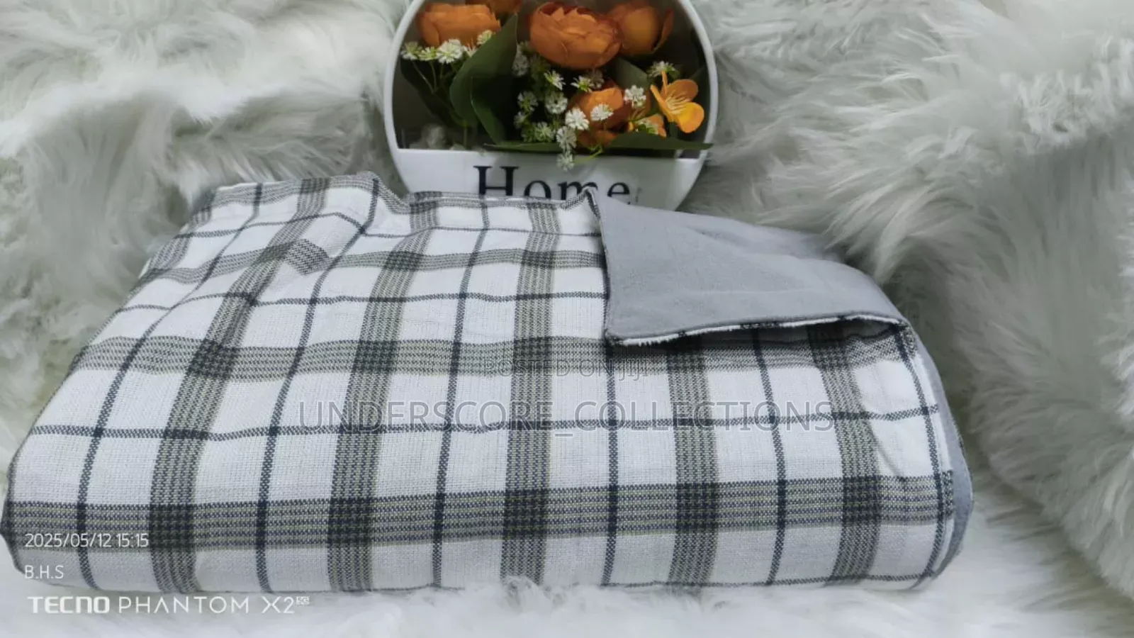 Black and White Masai Fleece Blankets