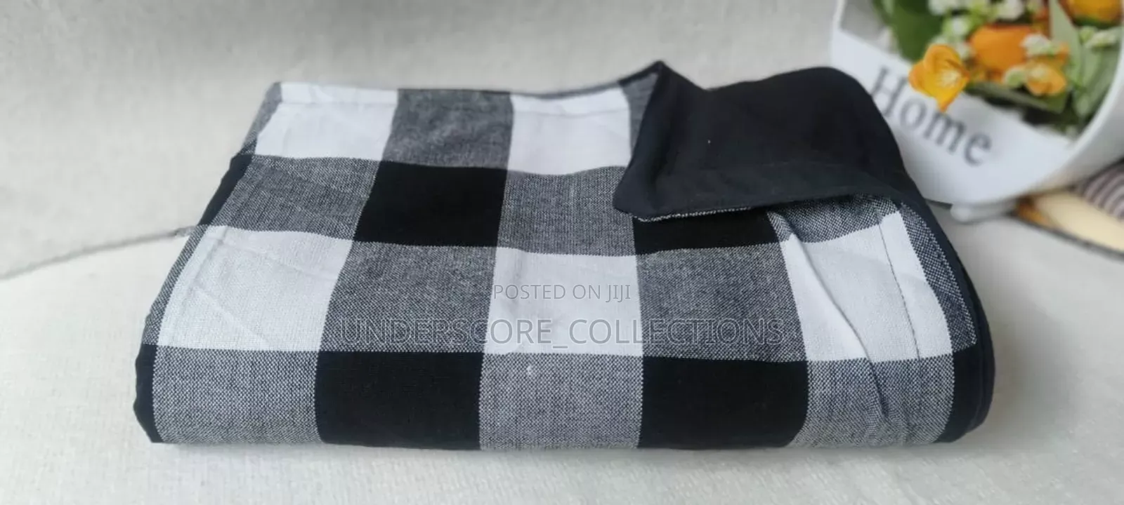 Black and White Masai Fleece Blankets