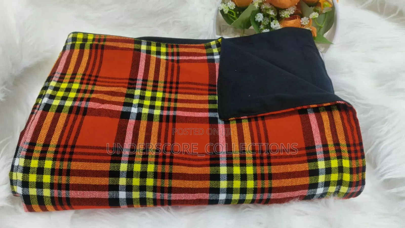 Red Checked Masai Fleece Blankets