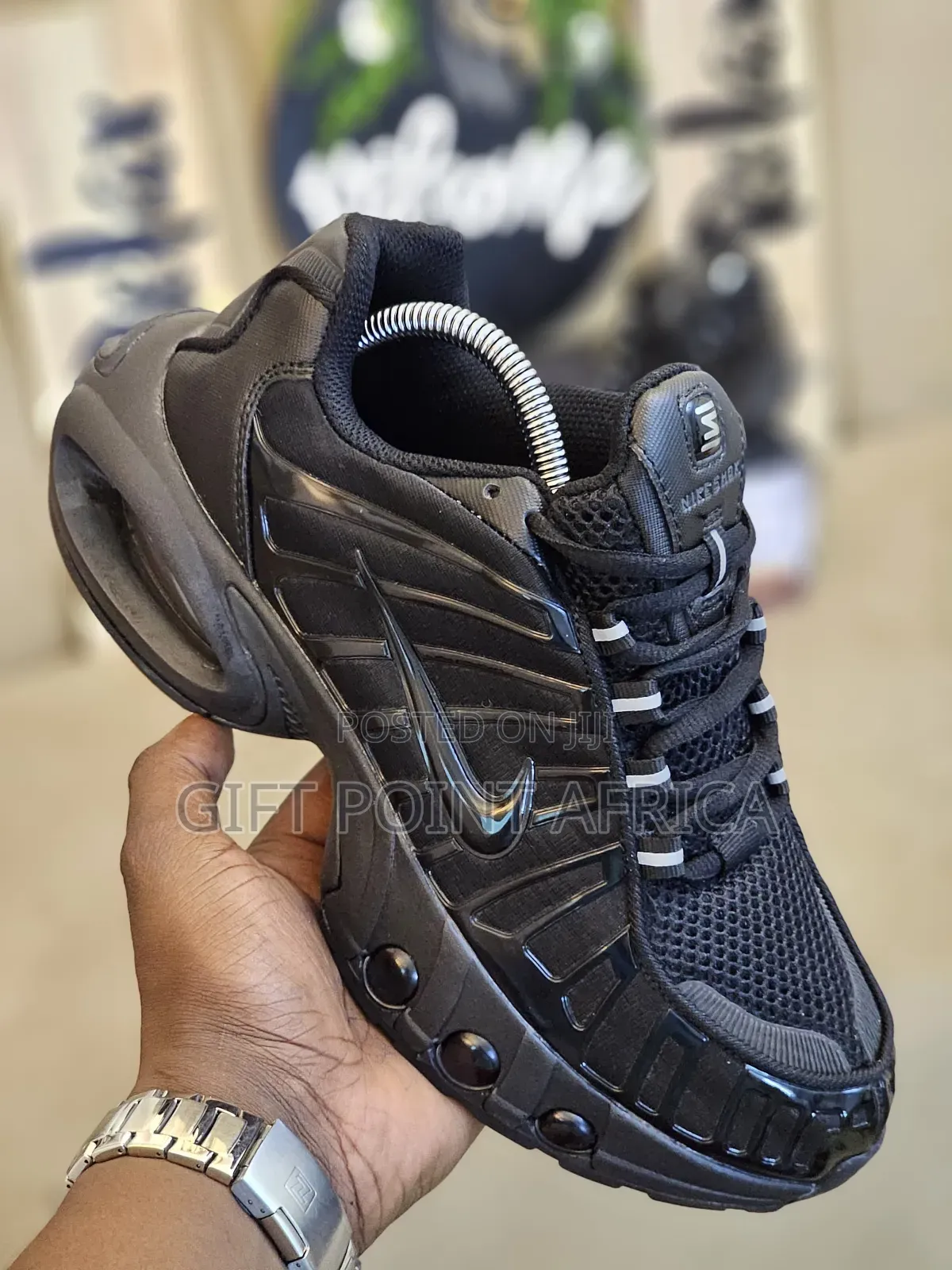Black Nike Shocks Sneakers