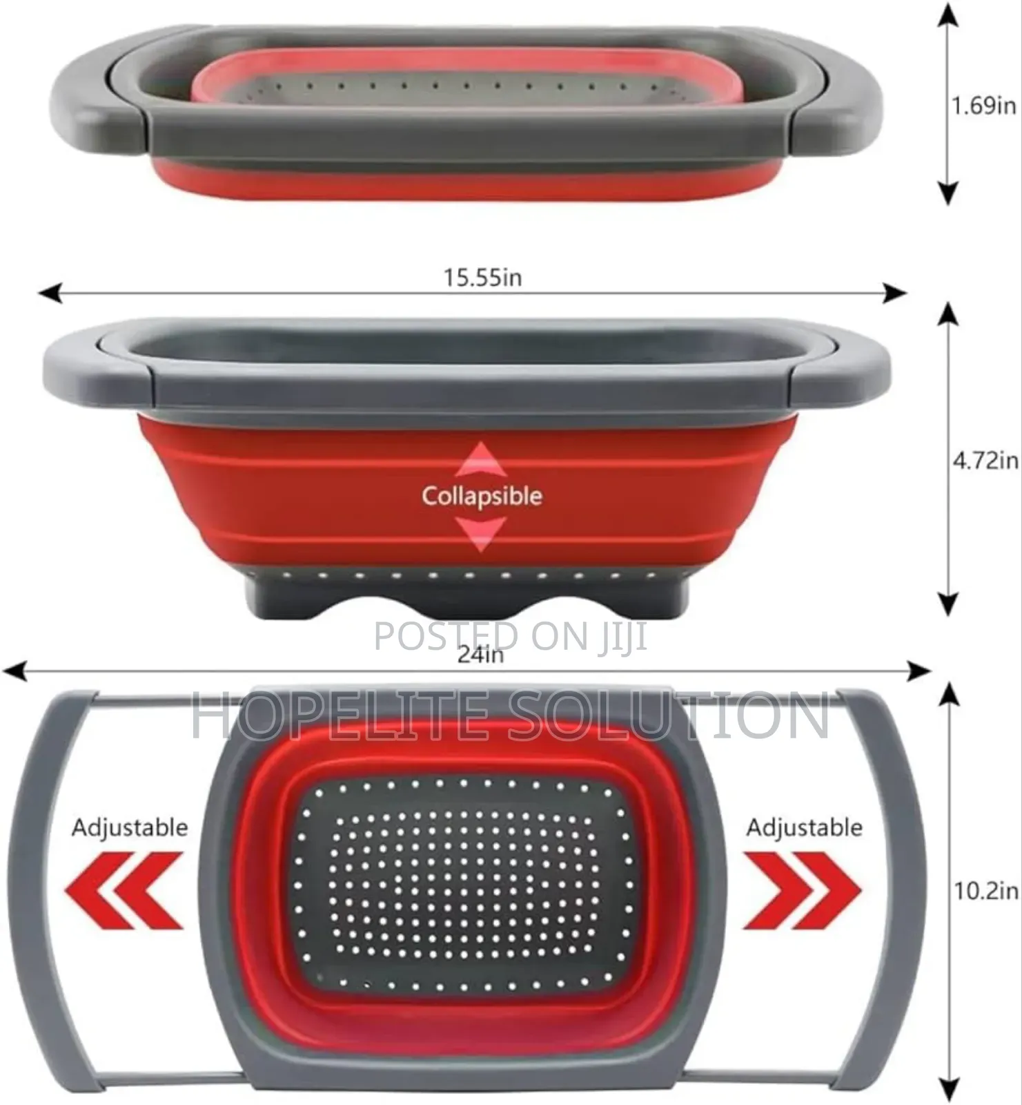 Rectangular Collapsible Colander